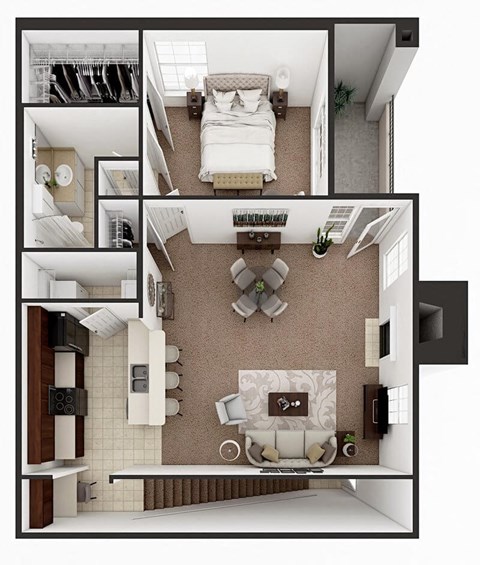 spacious 1 bed 1 bath apt floor plan